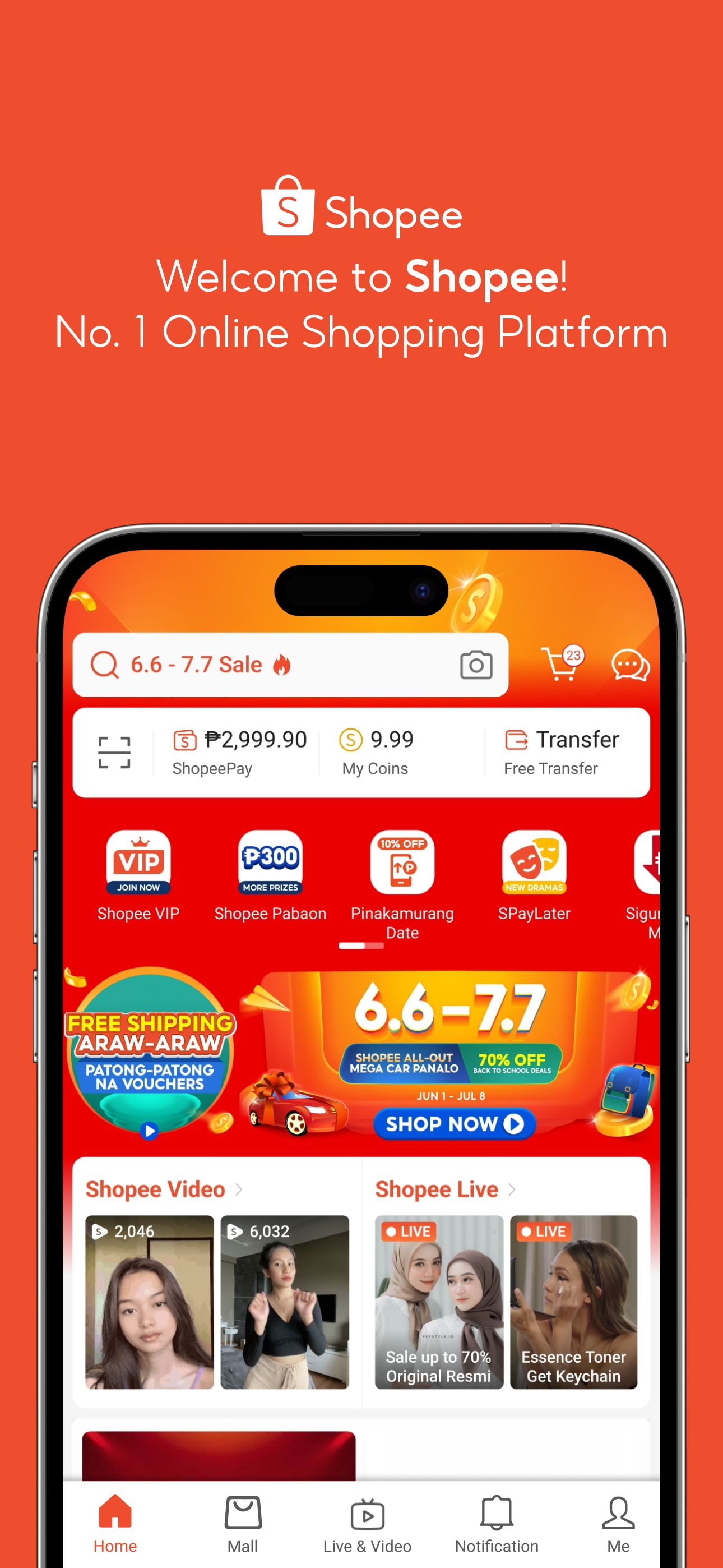 Shopee PH: 6.6-7.7 Sale