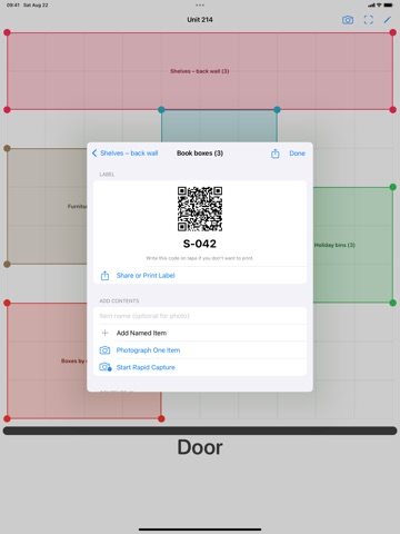 Storage Unit Tracker iPad screenshot