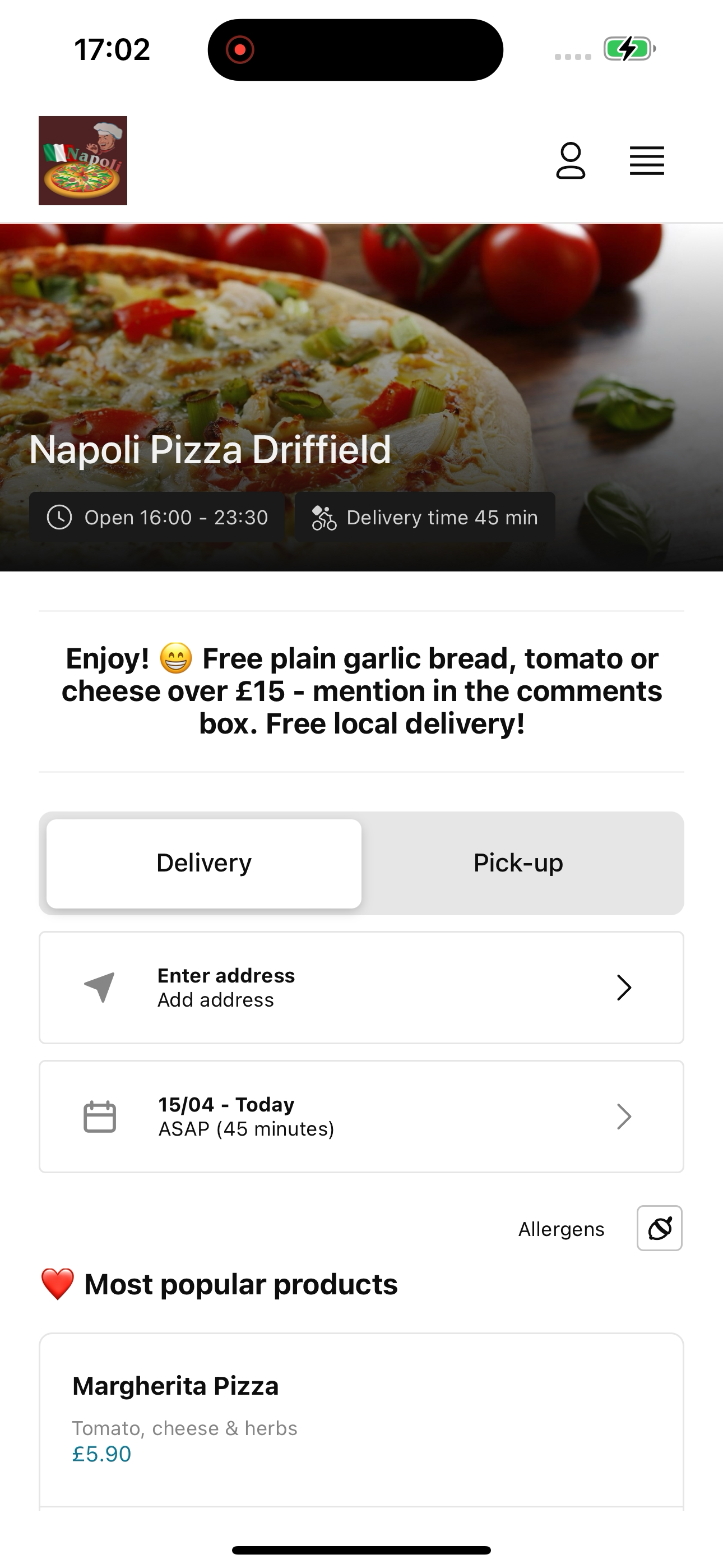 Napoli Pizza Driffield UK