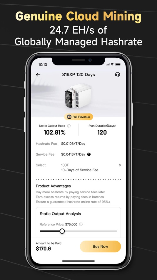 #4. BitFuFu: Secure Cloud Mining (iOS) Podle: Ethereal Tech US Corporation