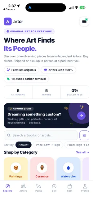 Artor - Buy and Sell Art screenshot 1