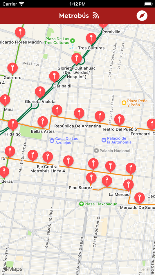 #2. Metrobus CDMX (iOS) 由: Alejandro Cruz