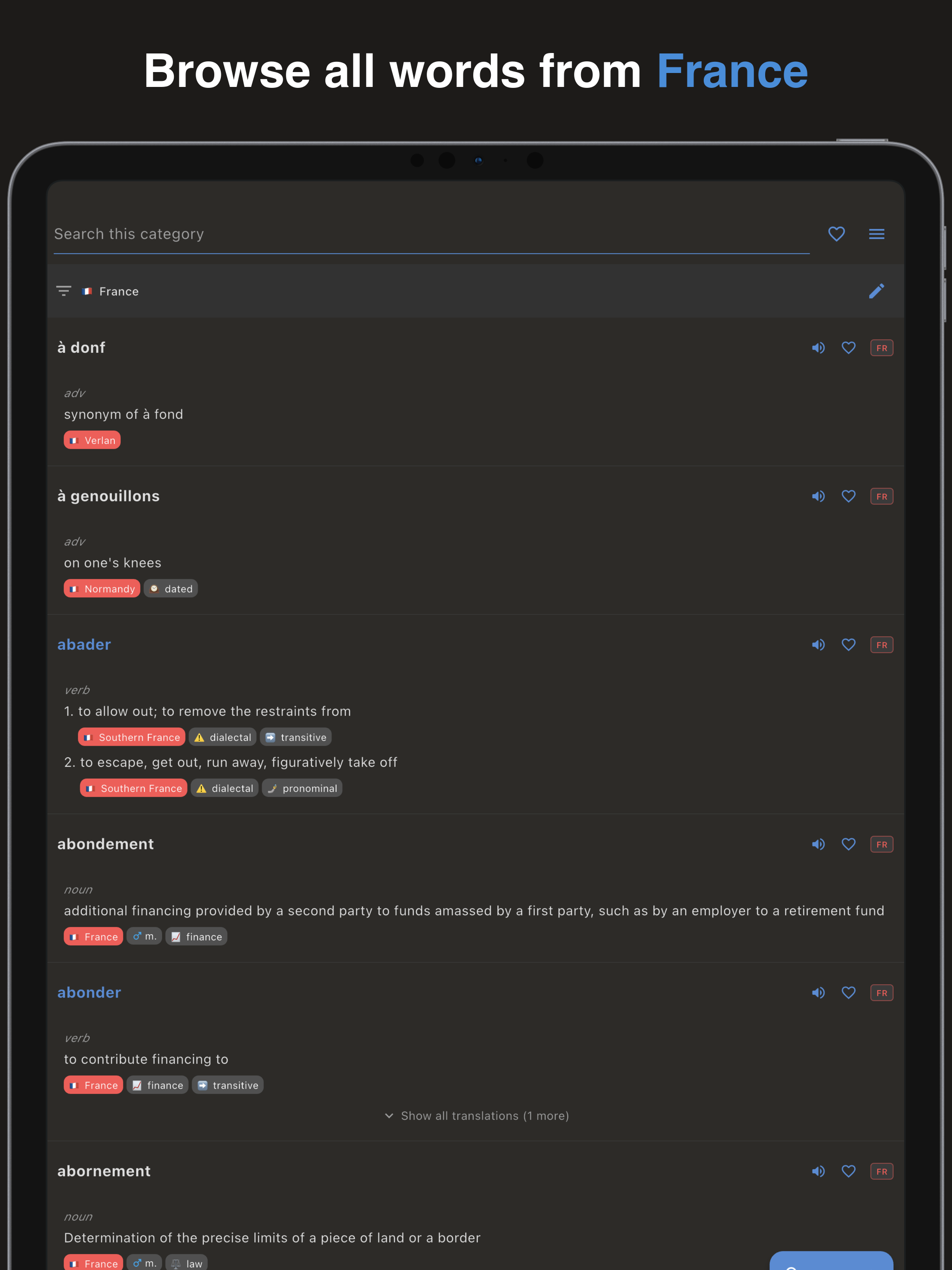 Metropolitan French Dictionary screenshot 8