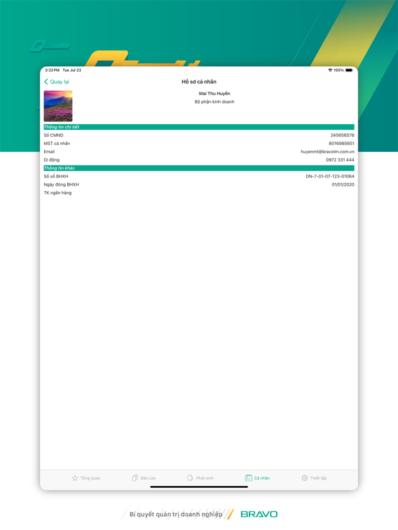 Bravo 8 iPad screenshot 10 - Productivity app