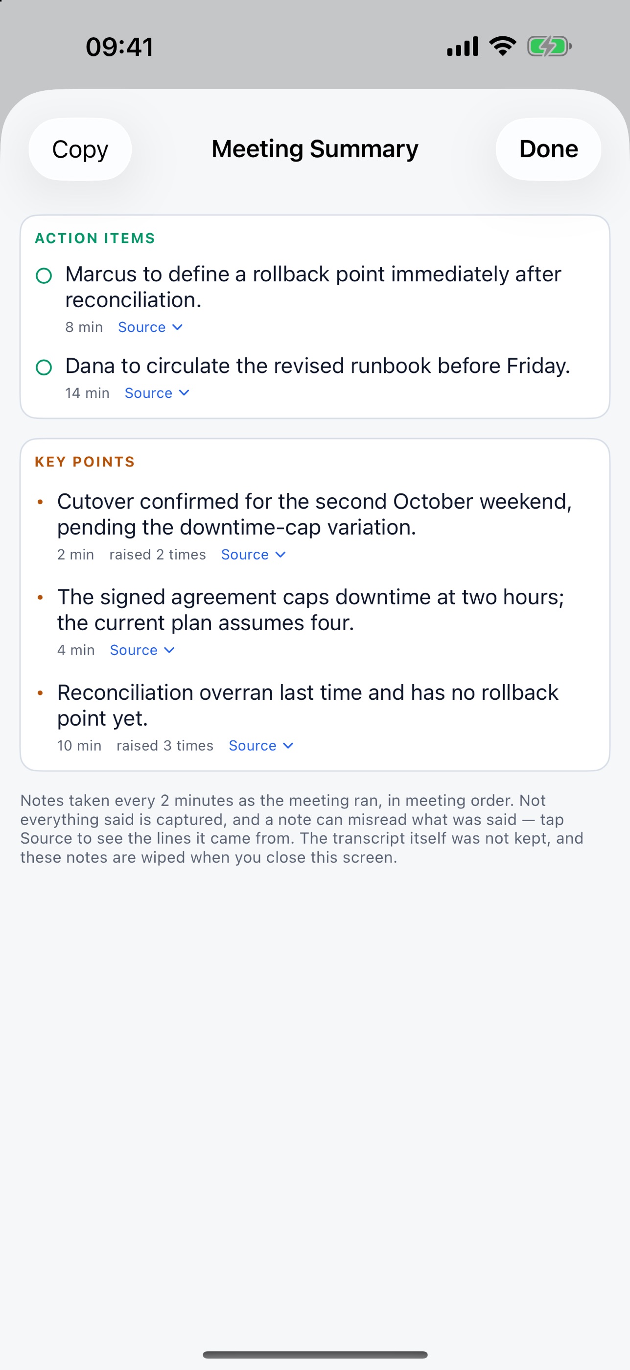 Screenshot 4 of Meeting Cue