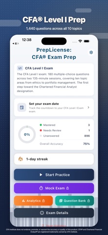 PrepLicense: CFA® Exam Prep screenshot