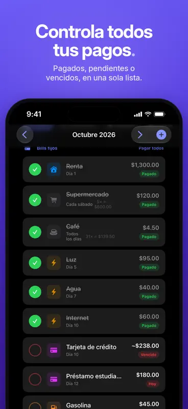 myBills: Control de Pagos screenshot 2 of 7