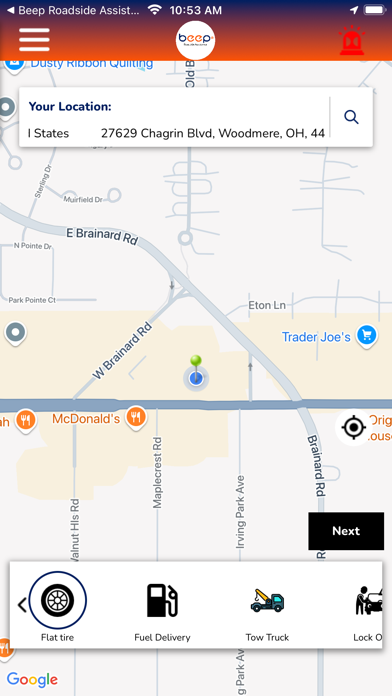 Beep Roadside Assistance Screenshot