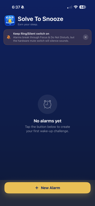 Solve To Snooze Screenshot 1 of 10
