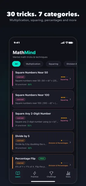 Mental Math Tricks: MathMind screenshot 2