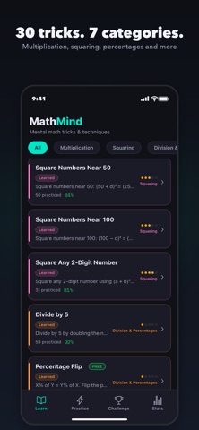 Mental Math Tricks: MathMind Screenshot 2 of 8