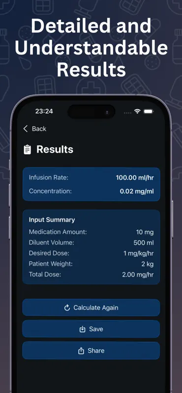 Easy Infusion Calculator screenshot 3 of 5