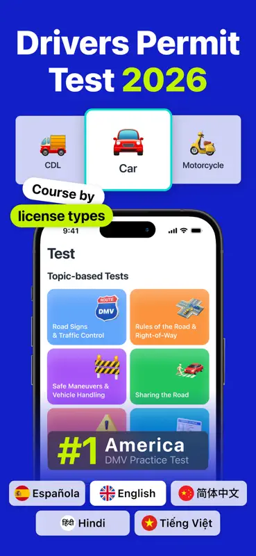 DMV Practice Test 2026 myDMV screenshot 1 of 9