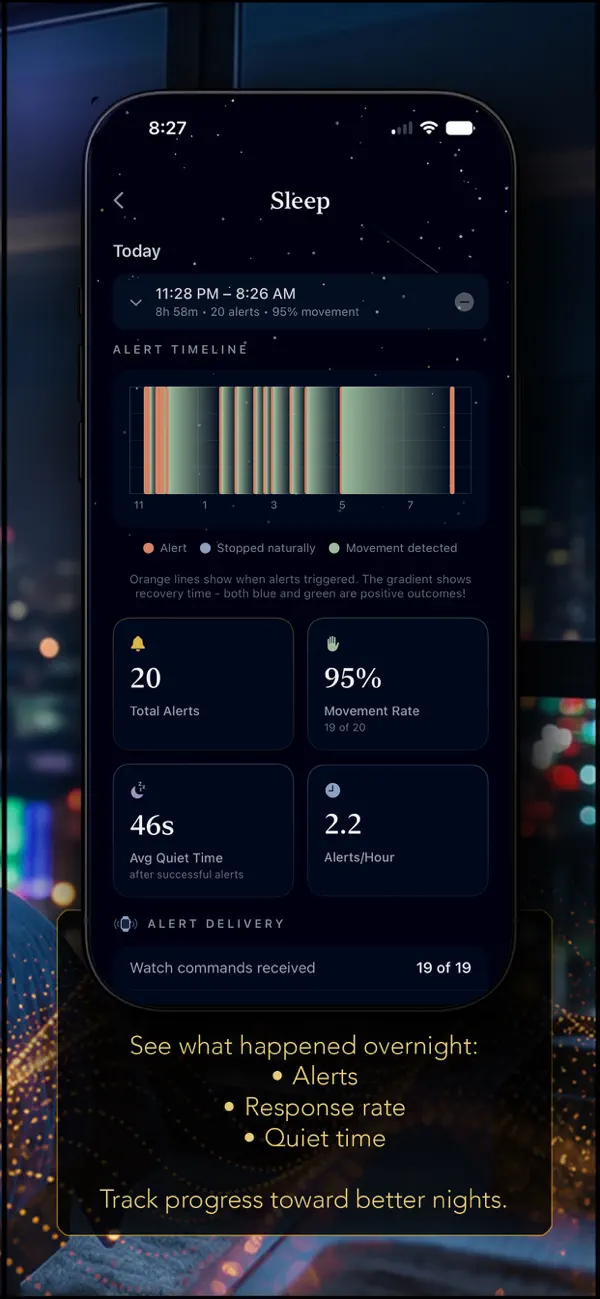 Acquiesco: Watch Snore Alerts Screenshot 5