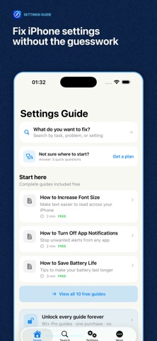 Settings Guide & Tips Screenshot 1 of 5