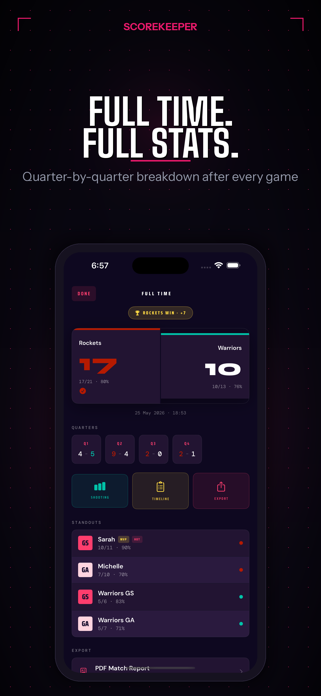 ScoreKeeper Netball PRO HD Screenshot 5 of 8