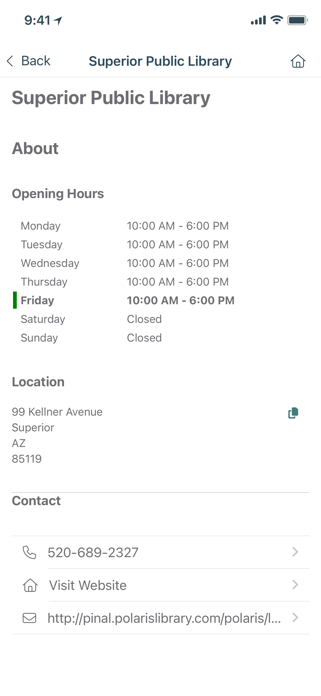 Pinal County Library Dist. Screenshot 6 of 6