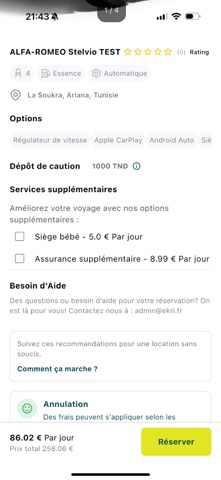 Ekri - Location de voiture screenshot