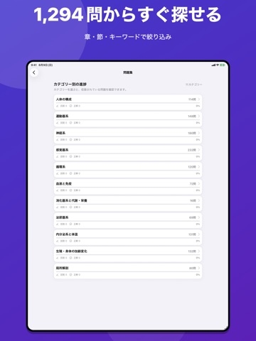 解剖生理学 問題集 iPad screenshot