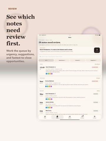 ChiroScribe iPad screenshot