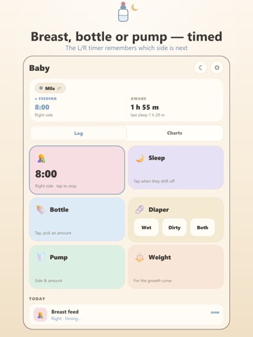 Baby Tracker: Nursing & Sleep iPad screenshot