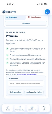 RadarNu iPhone screenshot 2