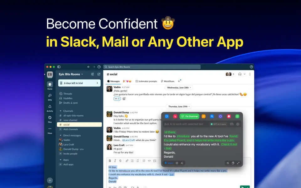 Screenshot 1 of Fluent 1.7.3