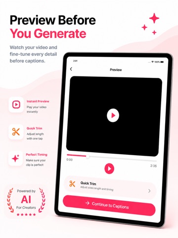 Captrix: Video Captions iPad screenshot