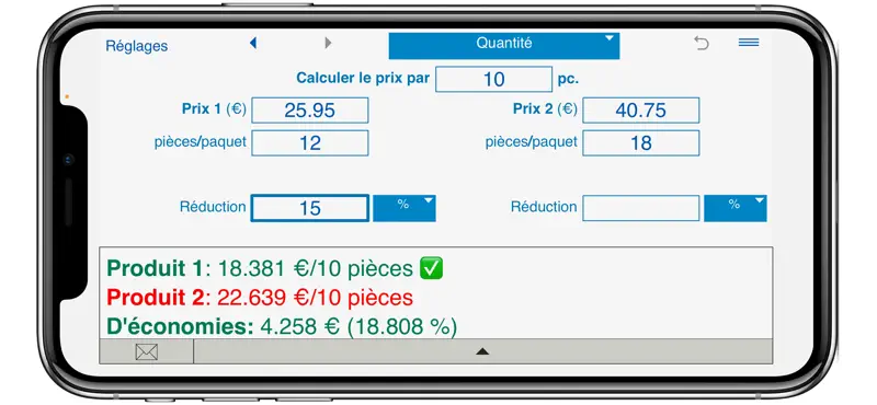 Calculateur de prix unitaires screenshot 6 of 8