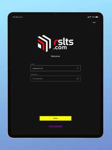 RSLTS iPad screenshot