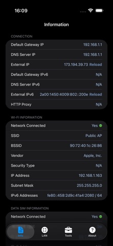 Network Analyzer: net tools screenshot