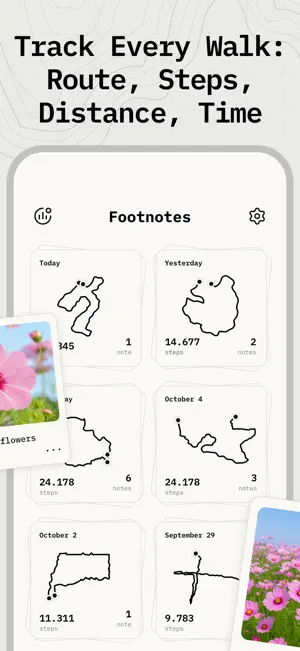 Walking Tracker: Footnotes screenshot 2