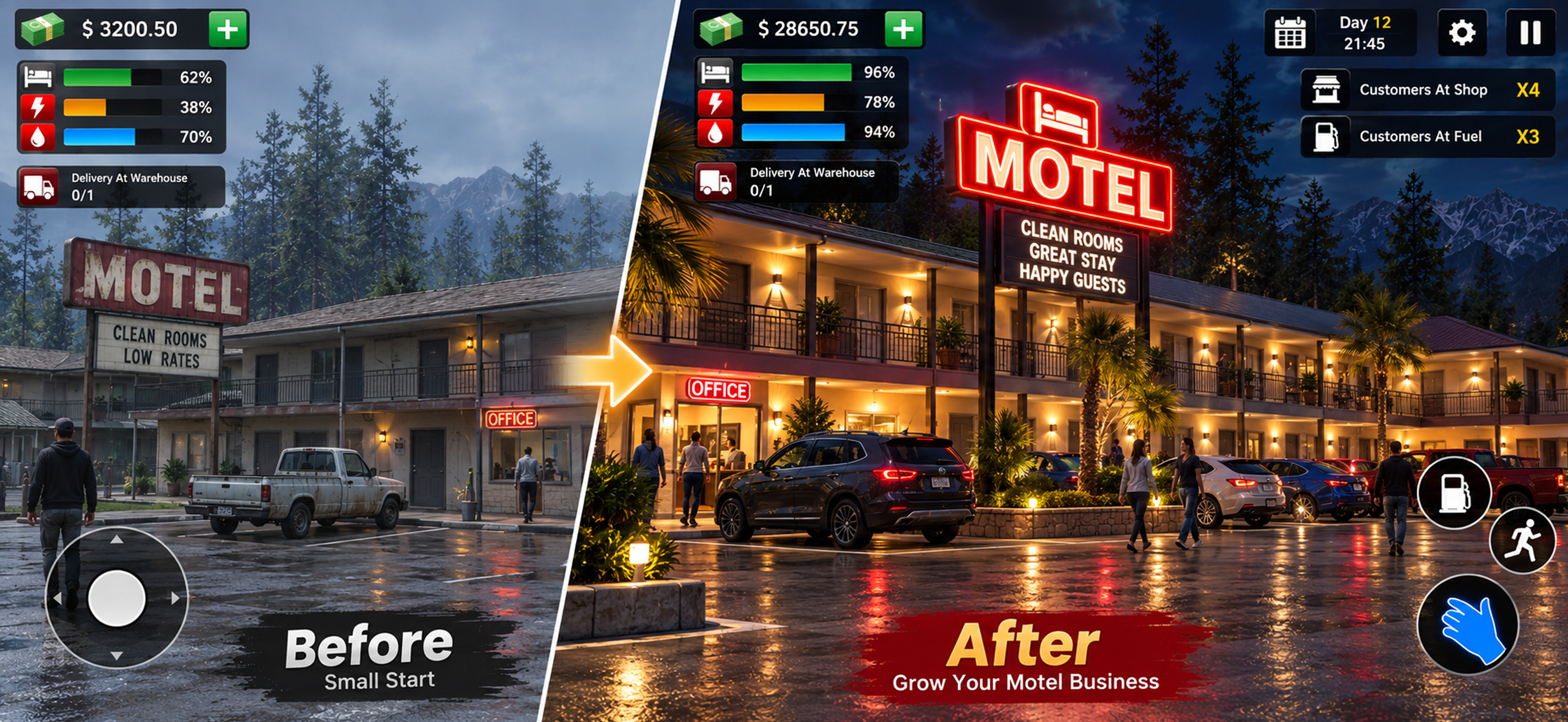Motel Manager Supermarket Game