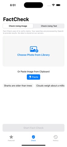 FactCheck - AI Fact Checker iPhone screenshot