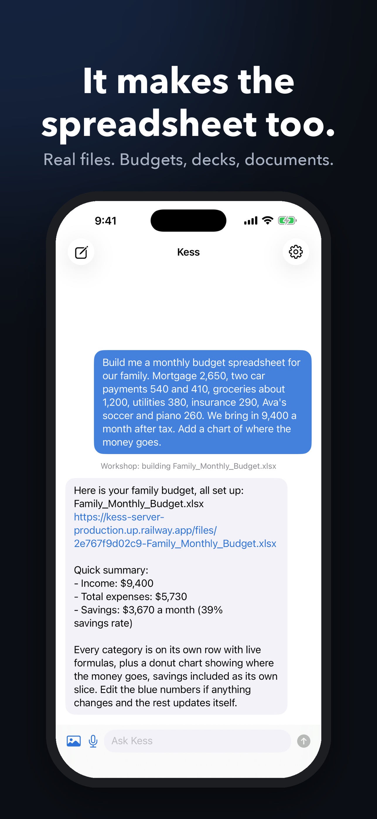 Screenshot 5 of Kess: AI Personal Assistant