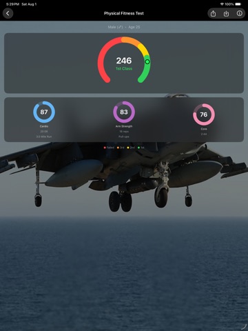 Fitness Calc for Marines iPad screenshot