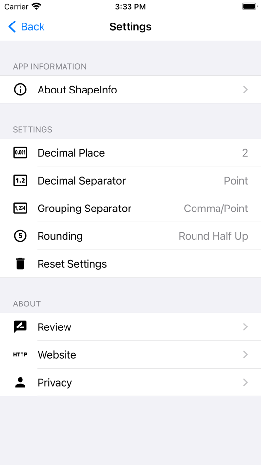 #7. Figure calculator ShapeInfo (iOS) От: Noriyasu Kutsuzawa
