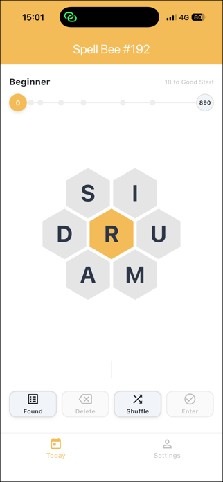 Spelling Bee Puzzle Screenshot 1 of 1