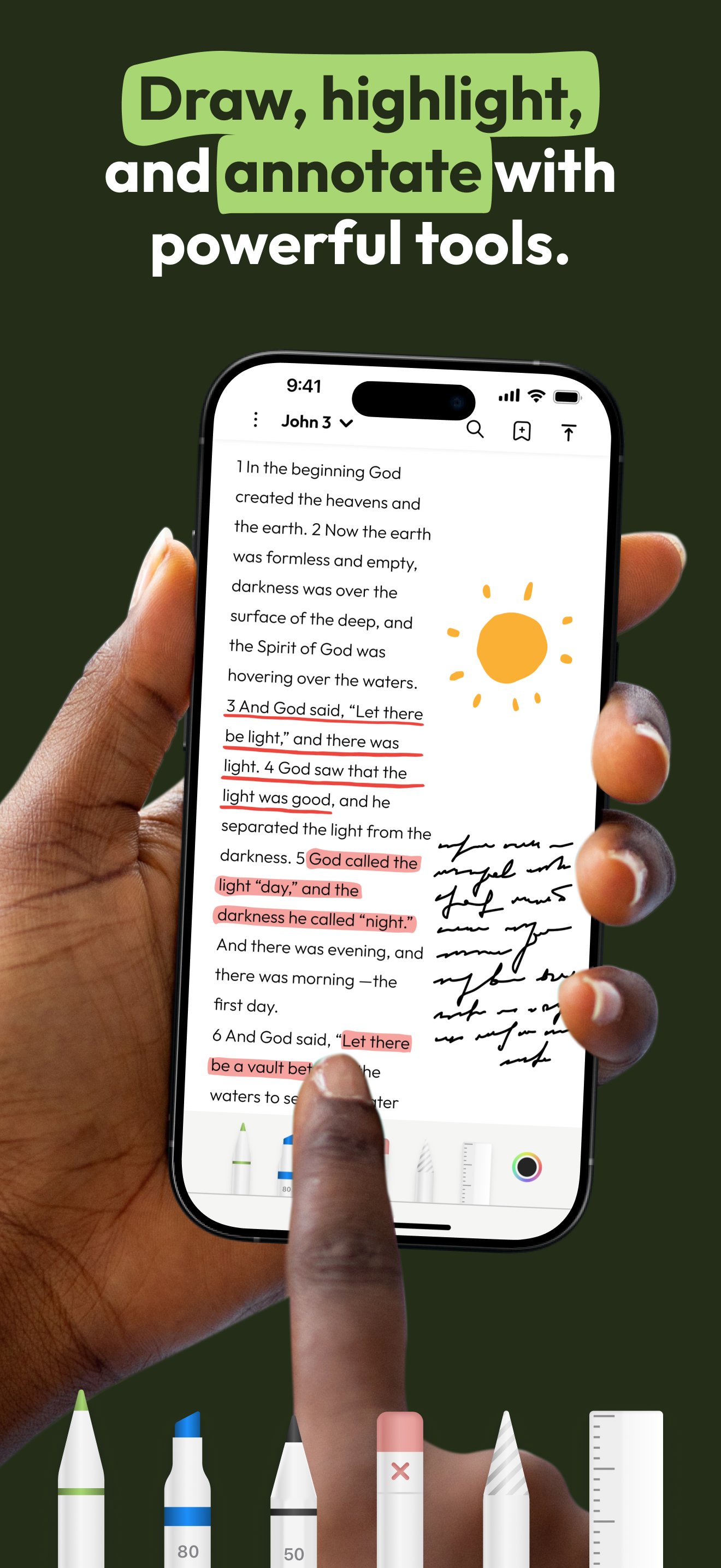 Pencil Bible: Bible Notes App