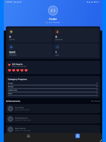 Codey - Coding Interview Prep iPad screenshot
