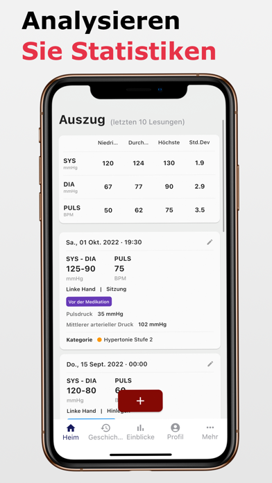 Blutdruck Tagebuch App - BPExp