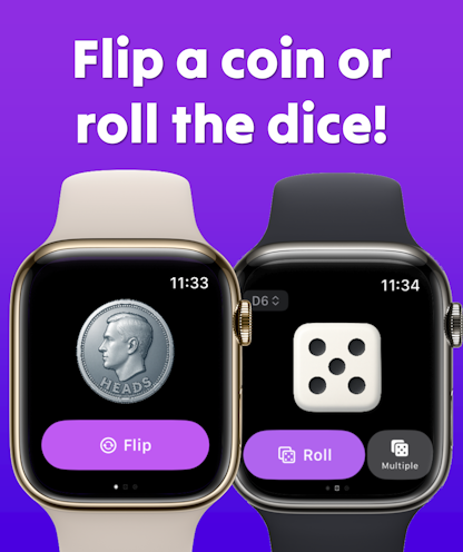 Watch Flip Coin Toss and Dice