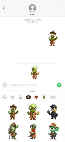 Detective Cactus Stickers screenshot