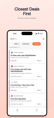 Meal Steals - LA Food Deals iPhone screenshot
