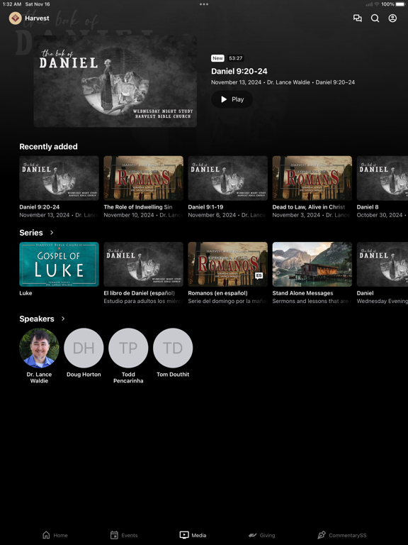 Harvest Bible Church Cypress iPad screenshot 3 - Education app