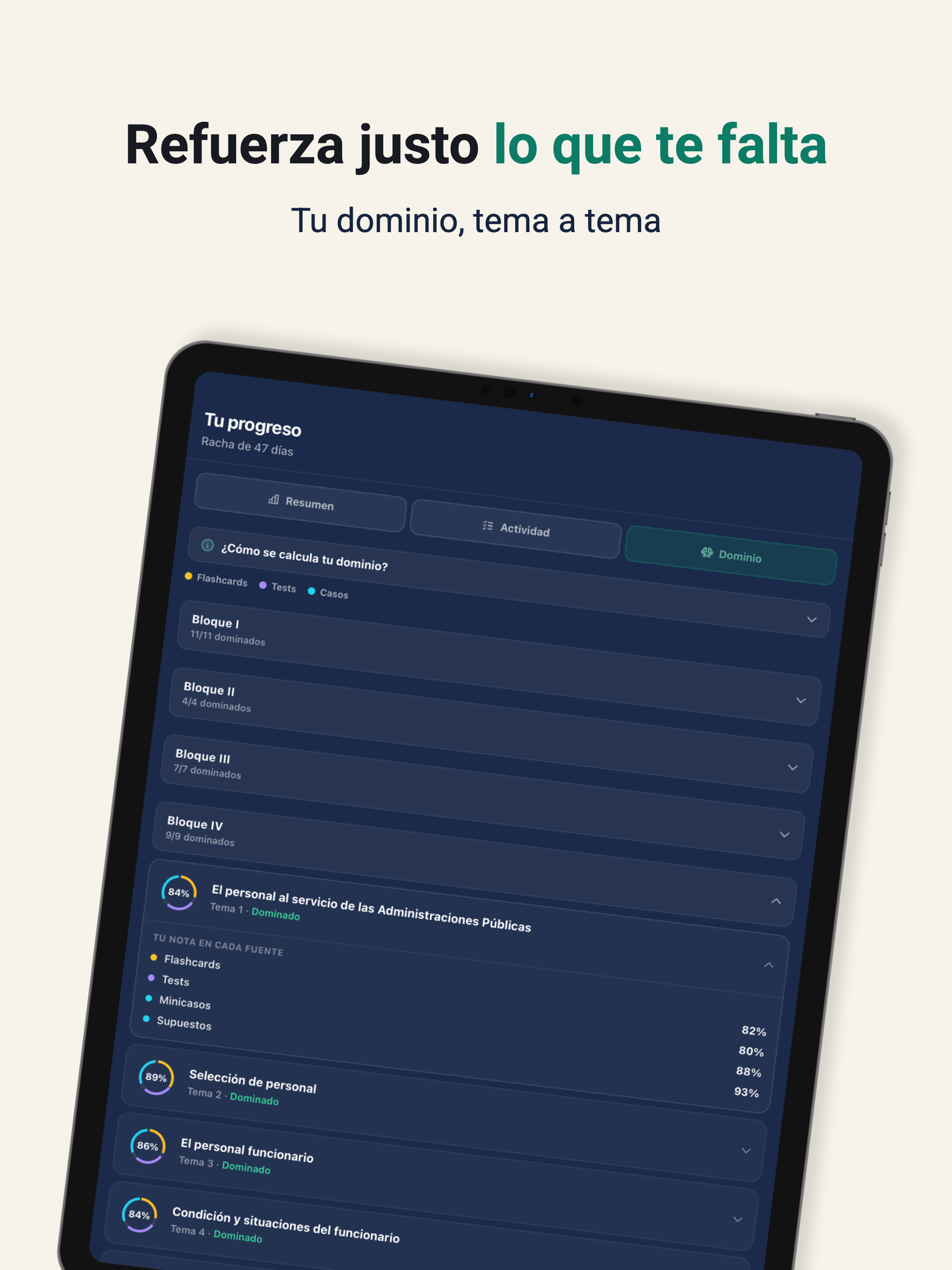 Persevera: Oposiciones Estado screenshot 17