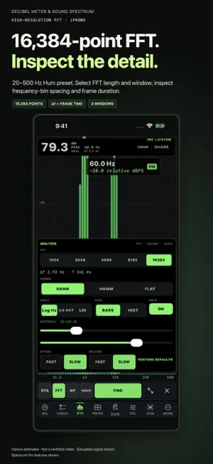Decibel Meter & Sound Spectrum screenshot 2