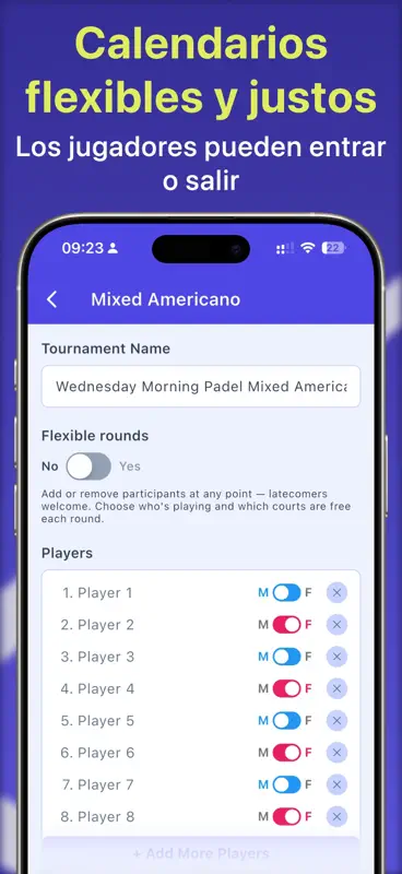 Padel Americano Generator screenshot 4 of 5