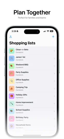 Shopping List & Planner Sync iPhone Ekran Görüntüsü 1