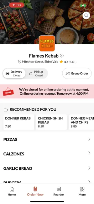 Flames Kebab Ebbw Vale. screenshot 2